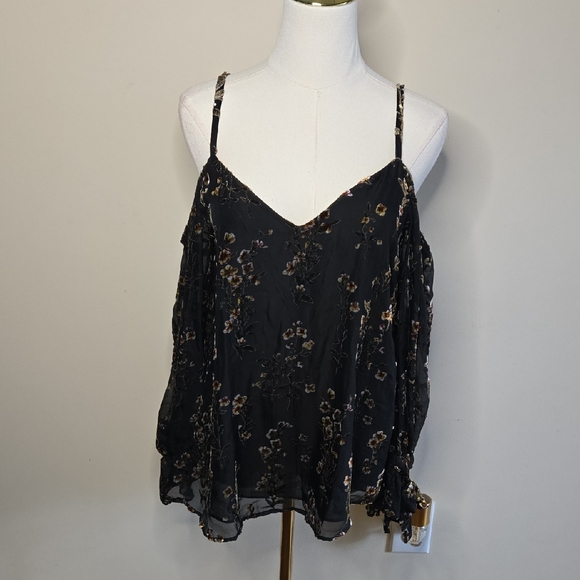 Black Floral Velvet Whimsigoth Camisole LoveSam Romantic Goth Dark Feminine Boho - Picture 2 of 9
